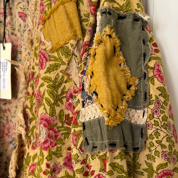 Jaded Gypsy Floral Patchwork Wrap Top Cheerful Walks Wrap - Picture 5 of 10